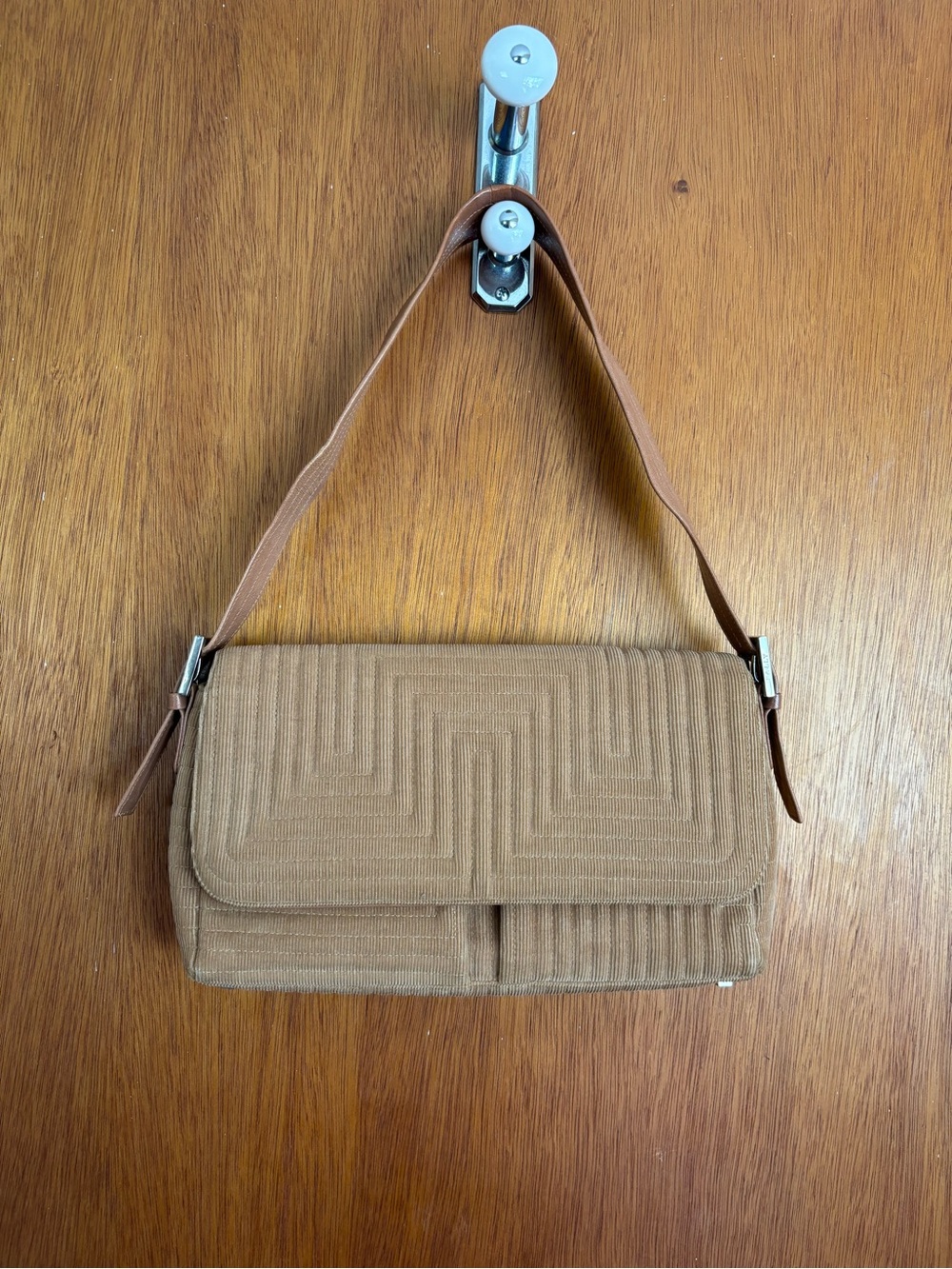Bally Quilted Shoulder Bag in Tan